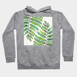 fern leaf green Hoodie